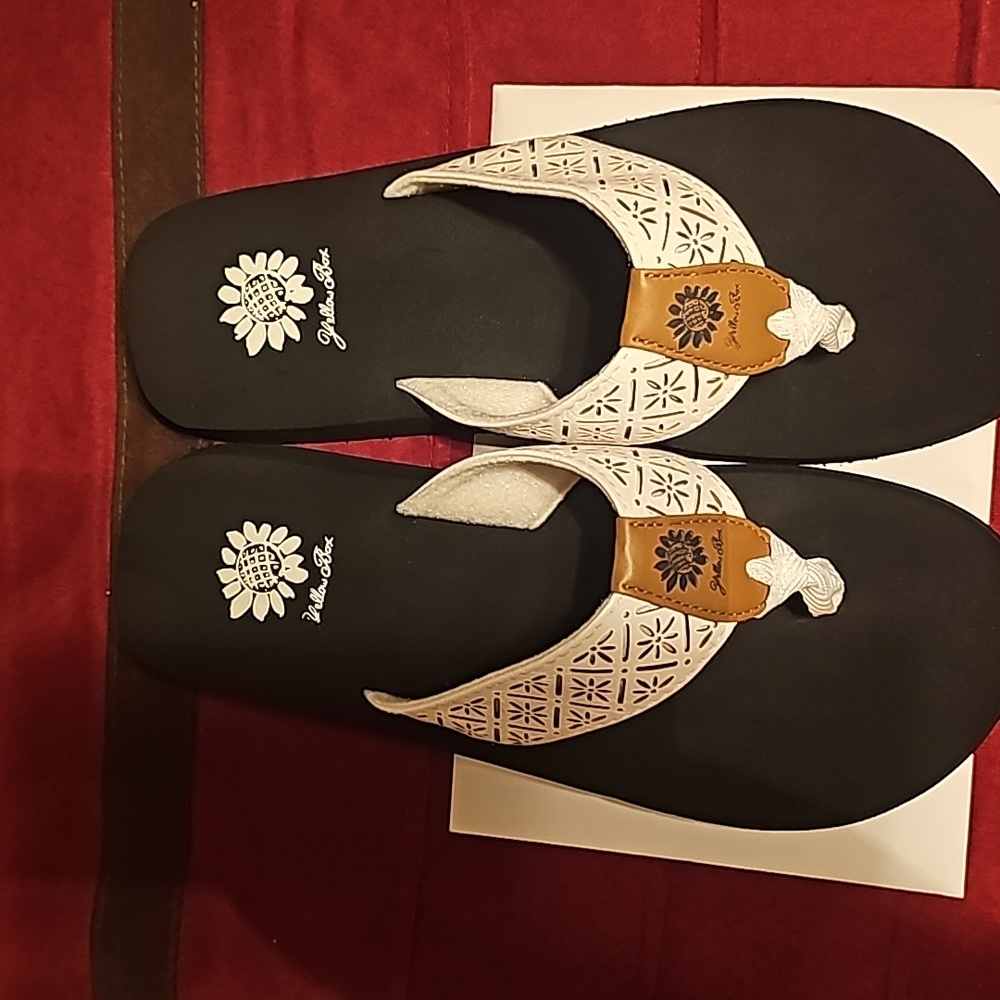 Yellow Box Flip Flops